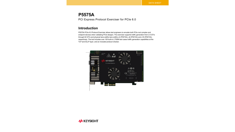 P5575A PCI Express Protocol Exerciser for PCIe 6.0